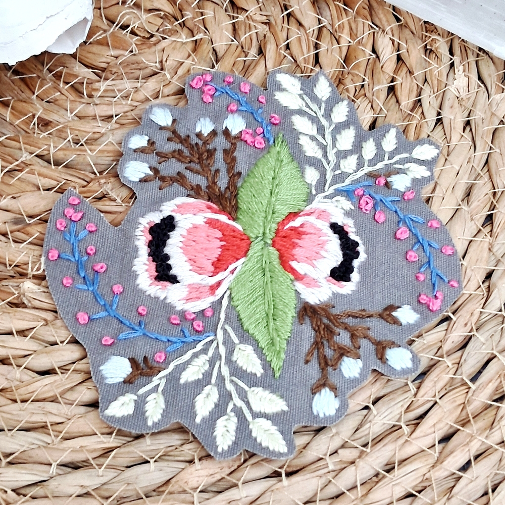 Floral Embroidered Patch - Multicolor - image 2